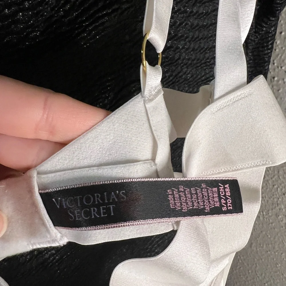 Victoria's Secret White Strappy Cutout Teddy Bodysuit - Picture 2 of 3
